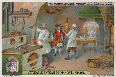 Making pates in a French kitchen, 17th Century by European School